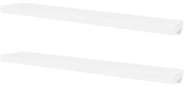 Półki ścienne, 4 szt., białe, 120 cm