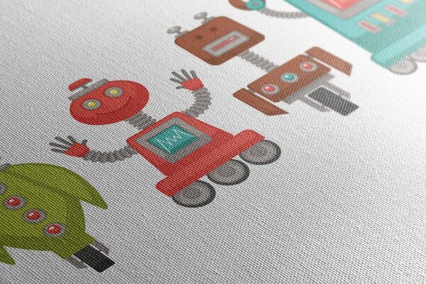 Obraz rodzinka robotów