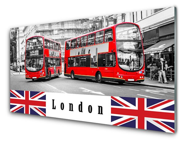 Obraz Szklany Londyn Autobus Sztuka