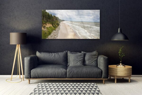Obraz na Szkle Plaża Morze Drzewo Natura