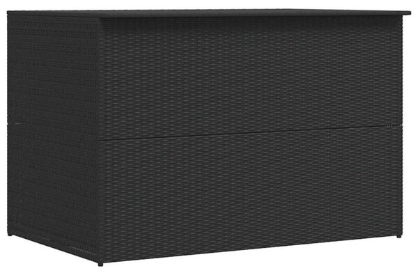 Skrzynia ogrodowa, czarna, 150 x 100 x 100 cm, rattan pe