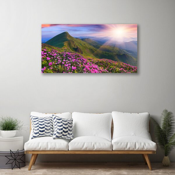 Obraz canvas Kwiatowy Dywan u Stóp Gór