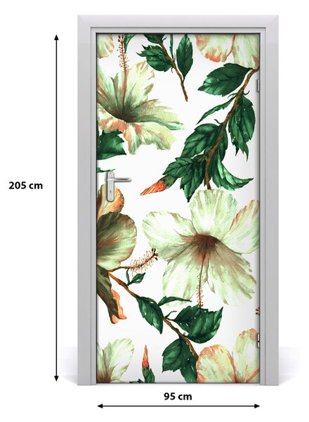Okleina samoprzylepna fototapety na drzwi Hibiskus