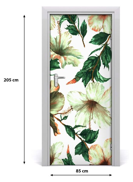 Okleina samoprzylepna fototapety na drzwi Hibiskus