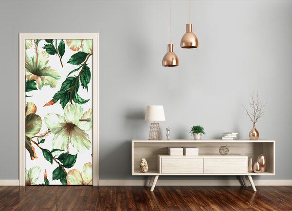 Okleina samoprzylepna fototapety na drzwi Hibiskus