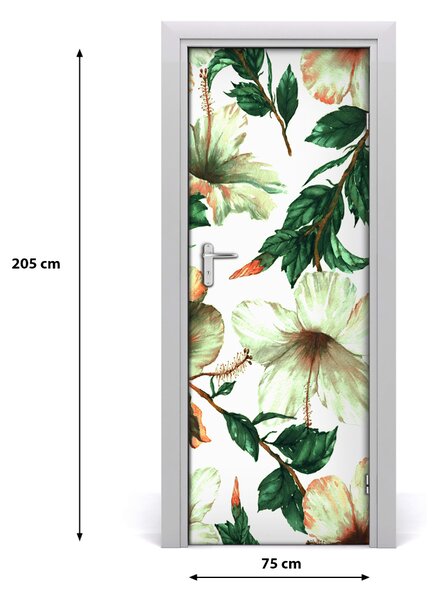 Okleina samoprzylepna fototapety na drzwi Hibiskus