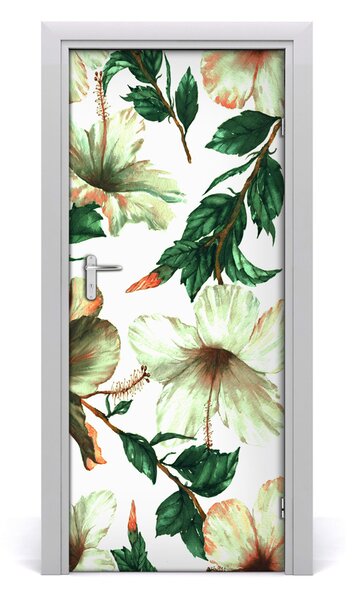Okleina samoprzylepna fototapety na drzwi Hibiskus