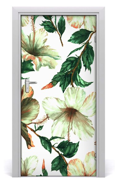 Okleina samoprzylepna fototapety na drzwi Hibiskus