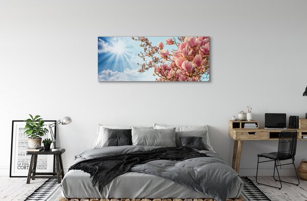 Obraz canvas na ścianę Magnolia na tle Nieba w Słońcu