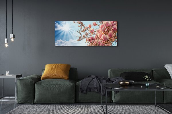 Obraz canvas na ścianę Magnolia na tle Nieba w Słońcu