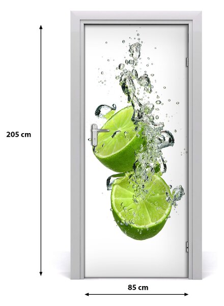 Naklejka na drzwi do domu samoprzylepna Limonki