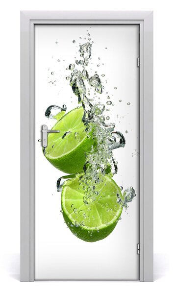 Naklejka na drzwi do domu samoprzylepna Limonki