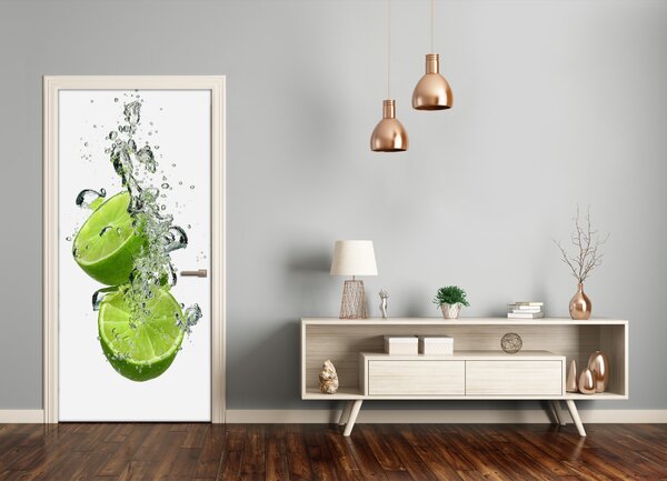Naklejka na drzwi do domu samoprzylepna Limonki