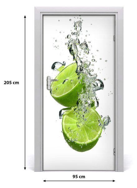 Naklejka na drzwi do domu samoprzylepna Limonki