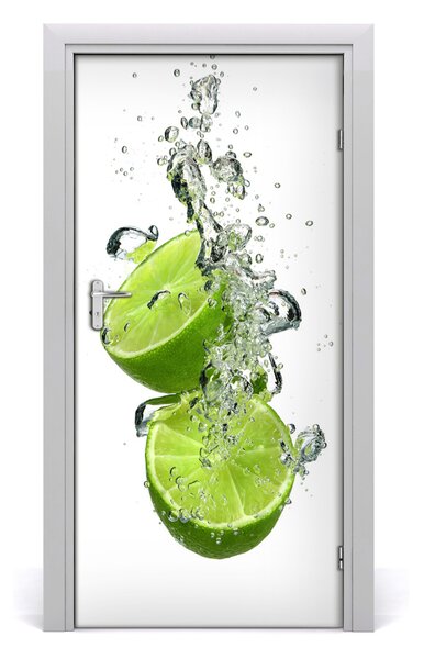 Naklejka na drzwi do domu samoprzylepna Limonki