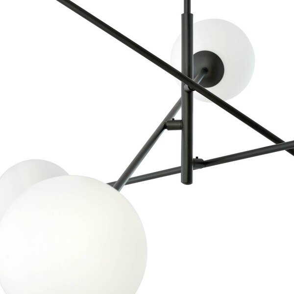 Lampa sufitowa Linear EMIBIG LIGHTING, możliwość ściemniania, czarny, salon / jadalnia, metal, nowoczesny