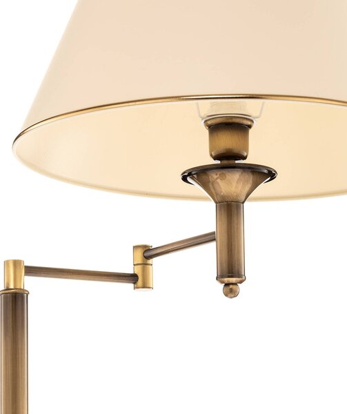 Lampa stojąca Birmingham Jupiter, brązowy / mosiężny, salon / jadalnia, tworzywo sztuczne, antyczny