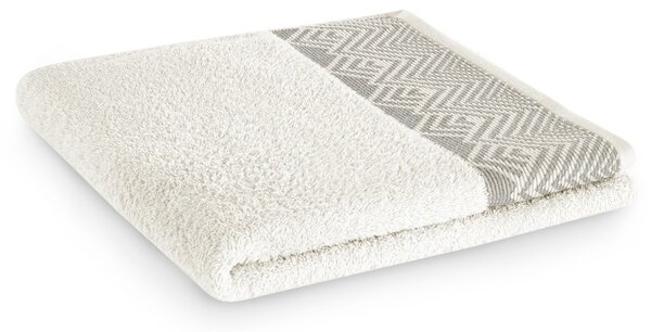 Ręcznik kąpielowy Bawełniany z bordiurą Biały VIYALI-30x50 cm