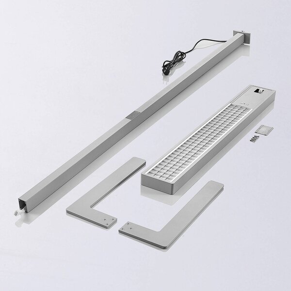 Lampa stojąca Susi Arcchio, możliwość ściemniania, aluminiowy / szary / cynkowy, biuro, aluminium, nowoczesny