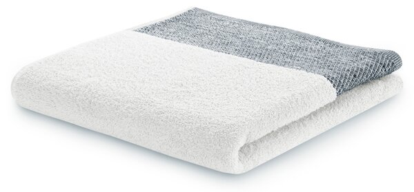 Ręcznik kąpielowy bawełniany z bordiurą Biały MANDI-50x90 cm