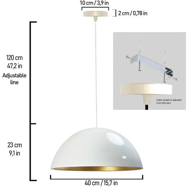 Lampa wisząca Lipeo ROYALTECH, możliwość ściemniania, salon / jadalnia, metal