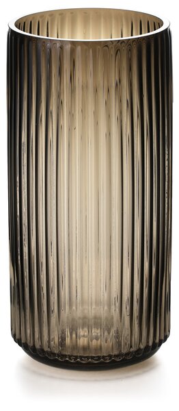 Dekoracyjny wazon w stylu glamour Szklany Brązowy VERRIERE-9,5x19,5 cm