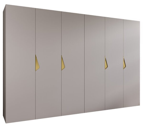 Szafa uchylna otwierana Sandi 1 300 (2x150) wys. 202 cm kaszmir + u. zÅoty