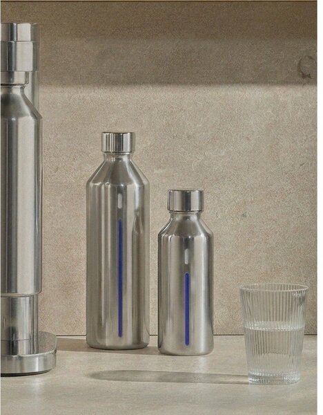 Butelka do saturatora ze stali nierdzewnej w kolorze srebra Brus – Stelton