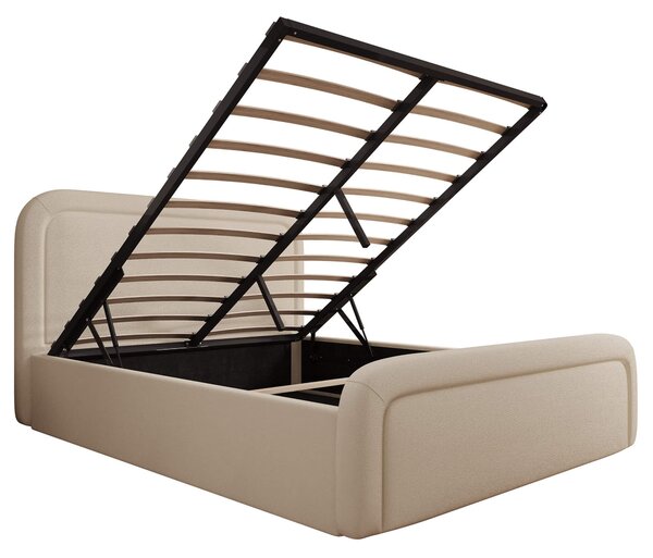 MebleMWM Łóżko tapicerowane z pojemnikiem SFG0154 | 180x200 | Boucle | Beż #3