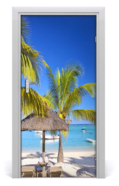 Naklejka fototapeta na drzwi Tropikalna plaża
