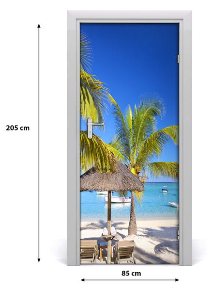 Naklejka fototapeta na drzwi Tropikalna plaża