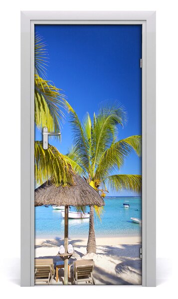 Naklejka fototapeta na drzwi Tropikalna plaża