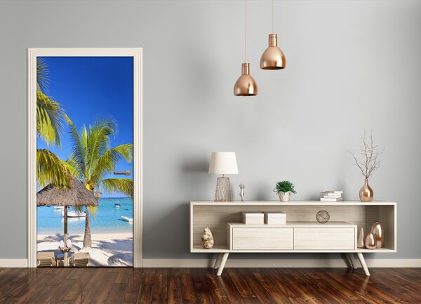 Naklejka fototapeta na drzwi Tropikalna plaża