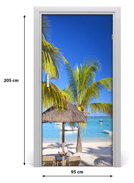 Naklejka fototapeta na drzwi Tropikalna plaża