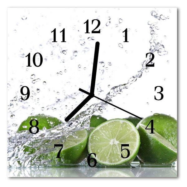 Zegar ścienny kwadrat Limonka
