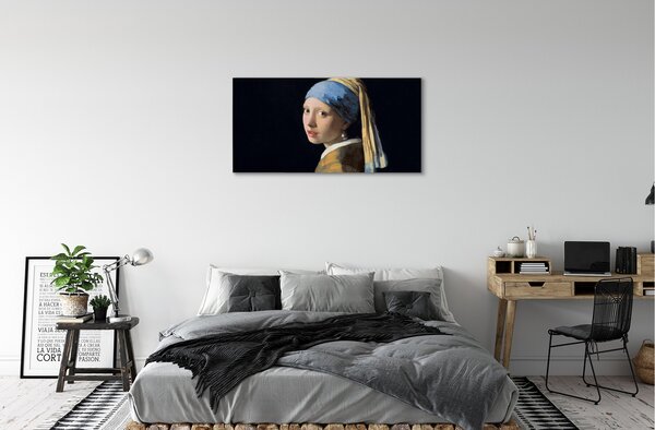 Duży obraz na płótnie Dziewczyna z perłą - Johannes Vermeer