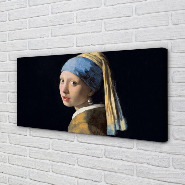 Duży obraz na płótnie Dziewczyna z perłą - Johannes Vermeer