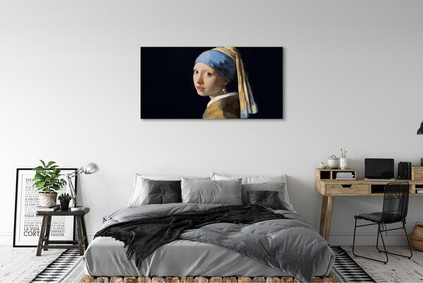 Duży obraz na płótnie Dziewczyna z perłą - Johannes Vermeer