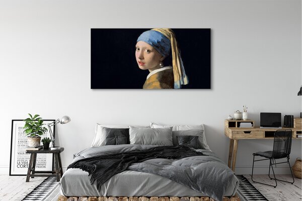Duży obraz na płótnie Dziewczyna z perłą - Johannes Vermeer