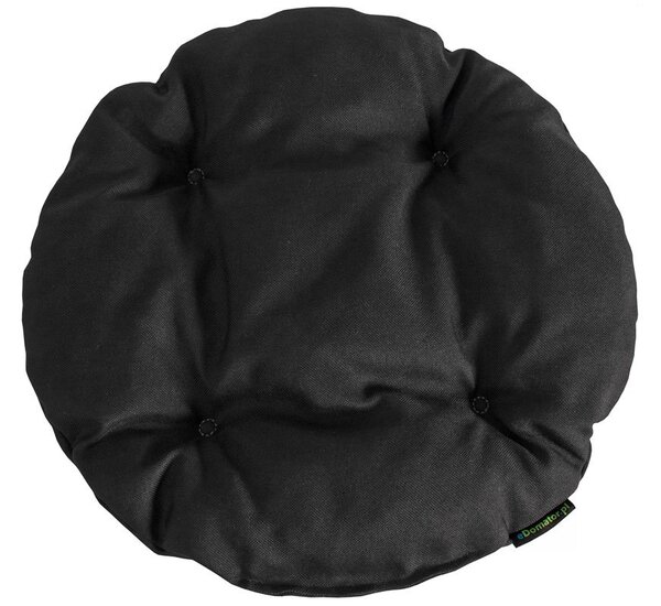 Poduszka okrągła na krzesło OFELIA 36 cm - czarna