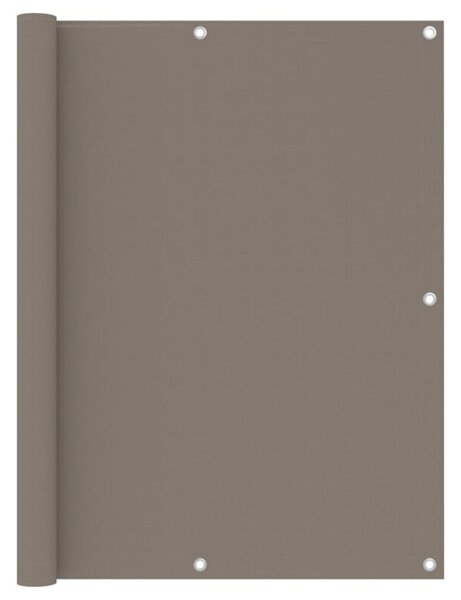 Parawan balkonowy, kolor taupe, 120x500 cm, tkanina oxford