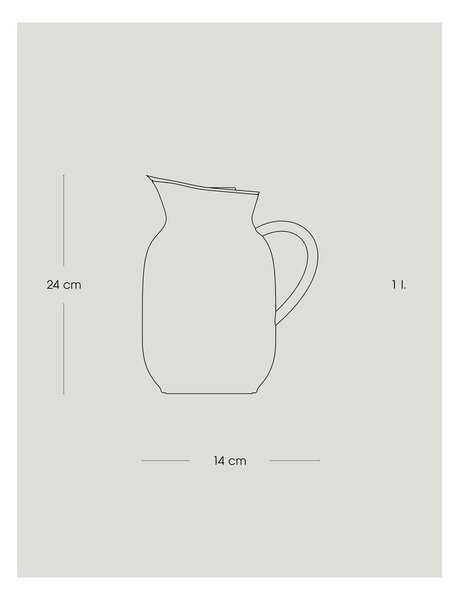 Brzoskwiniowy plastikowy dzbanek termos 1 l Amphora – Stelton