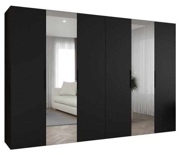 Szafa uchylna otwierana Marbella 2 300 wys. 202 cm czarny + u. czarny