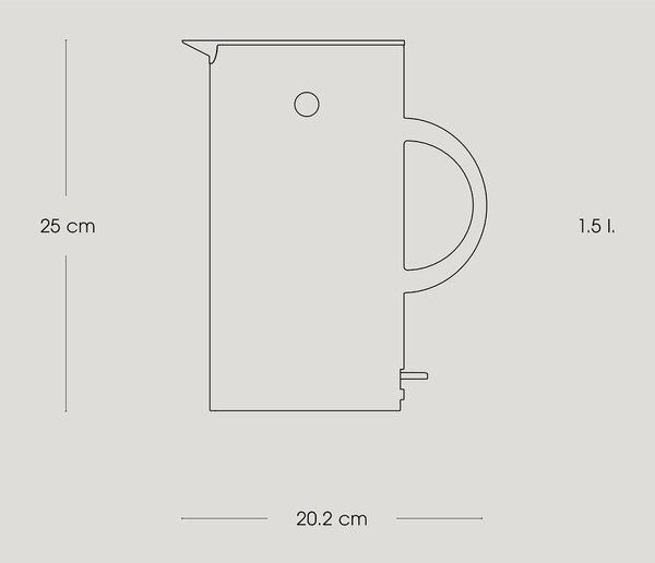 Czarny plastikowy czajnik elektryczny 1,5 l EM77 – Stelton