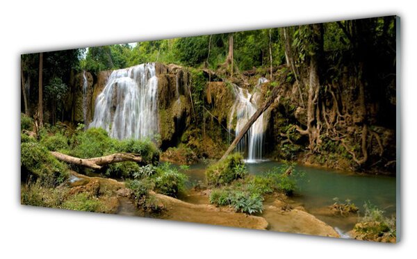 Obraz na Szkle Wodospad Rzeka Las Natura