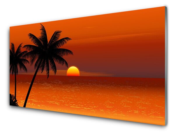 Obraz na Szkle Palma Morze Słońce Krajobraz