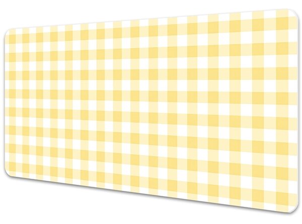 Żółta geometryczna krata Podkładka na biurko z nadrukiem Żółta geometryczna krata