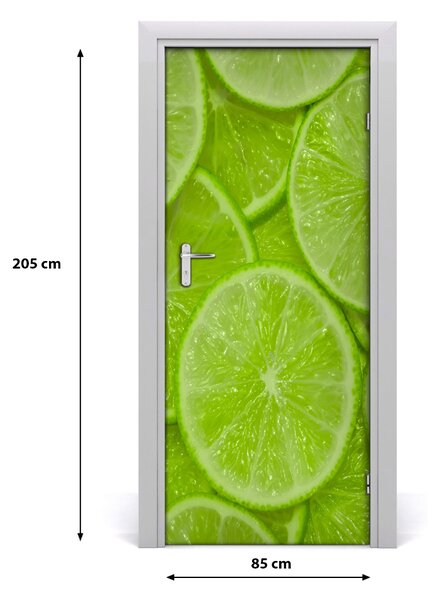 Naklejka na drzwi do domu samoprzylepna Limonki