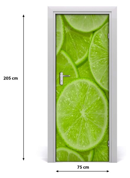 Naklejka na drzwi do domu samoprzylepna Limonki
