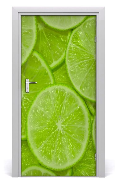 Naklejka na drzwi do domu samoprzylepna Limonki